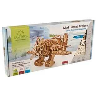 Puzzle 3D Samolot Mad Hornet Ugears - Puzzle - miniaturka - grafika 1