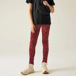 Regatta Legginsy dziecięce ocieplane Barlia Winter Czerwony we wzór, Rozmiar: 164 cm - Spodnie i spodenki dla dziewczynek - miniaturka - grafika 1