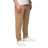 Spodnie sportowe męskie - Męskie spodnie dresowe z nogawką bez ściągacza brązowe V2 OM-PABS-0206 XXL - miniaturka - grafika 1