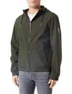 Kurtki męskie - JACK & JONES Męska kurtka JJEBASIC Softshell Hood NOOS, Rosin, L, rodzynka - miniaturka - grafika 1