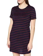 Piżamy damskie - Schiesser Damska Koszula Nocna, Niebieski w Czerwone Paski, 50 - miniaturka - grafika 1