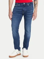 Spodnie męskie - Tommy Jeans Jeansy Austin DM0DM21891 Granatowy Slim Fit - miniaturka - grafika 1