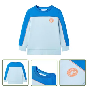 Bluza dziecięca - jasnoniebieski i jaskrawoniebieski - 92 - Bluza Dla Dziecka - Bluzy dla dziewczynek - miniaturka - grafika 1