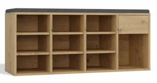 Szafka na buty z siedziskiem dąb artisan - Serdof - Szafki na buty Szafka na buty z siedziskiem dąb artisan - Serdof - Szafki na buty - miniaturka - grafika 1