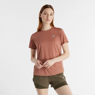 Koszulka damska New Balance WT41253SWA  brązowa - Koszulki i topy damskie - miniaturka - grafika 1
