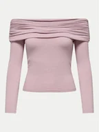 Bluzki damskie - ONLY Bluzka Glamour 15339759 Różowy Slim Fit - miniaturka - grafika 1