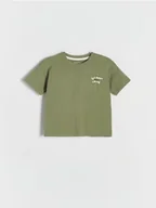 Bluzki dla niemowląt - Reserved - Bawełniany t-shirt - zielony - miniaturka - grafika 1