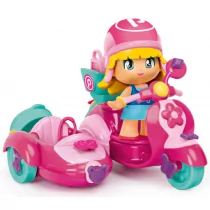 Epee Laleczka Pinypon City Pojazd motocykl Różowy - Lalki dla dziewczynek - miniaturka - grafika 1