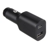 Ładowarki samochodowe - HAMA USB-C-ładowarka do gniazda zapalniczki samochodowej, z funkcją Power Delivery (2-krotnie: USB-A i typu C/Thunderbolt 3, 5 20 V/70 W, odpowiedni do samochodów osobowych/ciężarowych/do samochodów 000541 (00054177) - miniaturka - grafika 1