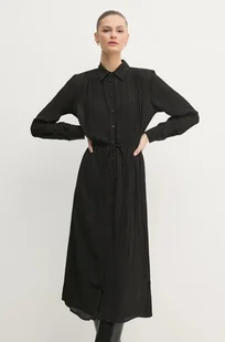Calvin Klein sukienka kolor czarny midi prosta K20K208088 - Sukienki - miniaturka - grafika 1