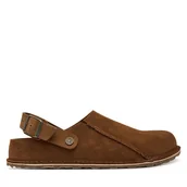 Sandały męskie - Sandały Birkenstock Lutry Premium 1030187 Brązowy - miniaturka - grafika 1