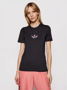 Adidas T-Shirt GN3043 Czarny Standard Fit - Koszulki i topy damskie - miniaturka - grafika 1