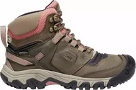 Buty trekkingowe damskie - Buty trekkingowe damskie Keen Ridge Flex Mid brązowe r. 37 - miniaturka - grafika 1