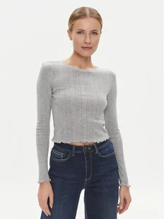 Noisy May Bluzka Judy 27030919 Szary Slim Fit - Bluzki damskie - miniaturka - grafika 1