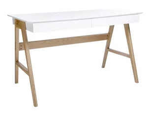 King Home Biurko RIVA - biały MDF, podstawa dąb 9903 [7811516] - Inne meble do salonu - miniaturka - grafika 1