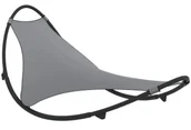 Leżaki ogrodowe - Bujany szary leżak ogrodowy z kółkami D5-H27 - miniaturka - grafika 1