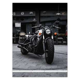 Baner 100x135 Motocykl Indian Klasyk - Dekoracje sali - miniaturka - grafika 1