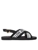 Sandały damskie - LOVE MOSCHINO Sandały JA16412G0IIX210A Czarny - miniaturka - grafika 1
