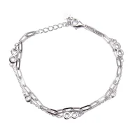 Bransoletki - Srebrna bransoletka podwójna nieskończoność - miniaturka - grafika 1