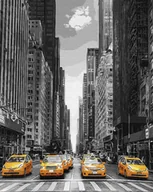 Malowanie po numerach - Artnapi 40x50cm Obraz Do Malowania Po Numerach Na Drewnianej Ramie - New York Taxi - miniaturka - grafika 1