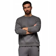 Bluzy męskie - Dresowa klasyczna bluza unisex bez kaptura szara OU-SNBC-0104 V18 r. XL/XXL - miniaturka - grafika 1