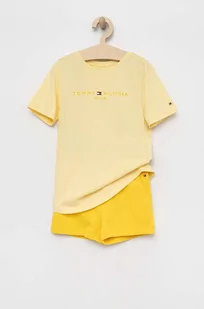 Tommy Hilfiger komplet dziecięcy kolor żółty - Dresy i komplety dla dziewczynek - miniaturka - grafika 1