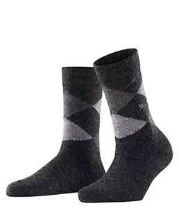Burlington Kobiety Skarpety Whitby W SO Miękki I Ciepły z wzorem 1 Para, Szary (Anthracite Mouline 3087), 36-41 - Skarpetki damskie - miniaturka - grafika 1