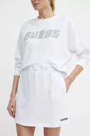 Spódnice - Guess spódnica SKYLAR kolor biały mini rozkloszowana V4GD08 K8802 - miniaturka - grafika 1