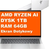 Laptopy - HP EliteBook X G1a 14" / B69DPET / Ryzen AI 9 PRO / 64GB / 1TB / AMD Radeon / 2.8k / Win 11 Pro / Srebrny - miniaturka - grafika 1
