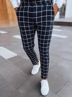 Spodnie męskie - Spodnie męskie chinosy w kratę granatowe Dstreet UX3952-32 - miniaturka - grafika 1