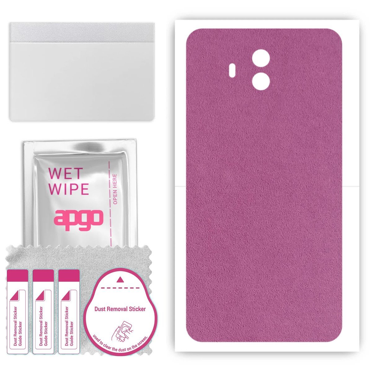 Folia naklejka skórka strukturalna na TYŁ Zamsz do Huawei Mate 10 - Zamsz Fioletowy - apgo SKINS