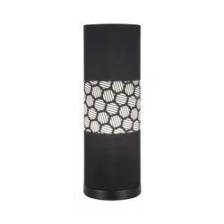 Ideus Abażurowa LAMPKA stołowa WANDA 03805 ceramiczna LAMPA stojąca tuba czarna 03805 - Lampy stojące - miniaturka - grafika 1