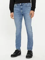 Spodnie męskie - Calvin Klein Jeans Jeansy J30J324843 Niebieski Super Skinny Fit - miniaturka - grafika 1