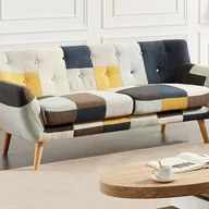 Sofy i kanapy - Kanapa 3-osobowa z tkaniny patchwork SERTI II - miniaturka - grafika 1