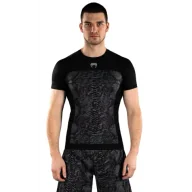 Kimona, stroje i obuwie - Venum Rashguard Krótki Rękaw Short Sleeve G-Fit Scales Black/Grey - miniaturka - grafika 1