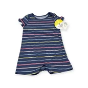 Rampersy - Rampers body dziecięcy w paski granatowy 18 M - miniaturka - grafika 1
