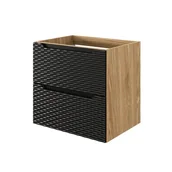 Szafki łazienkowe - Szafka łazienkowa pod umywalkę Comad Ocean 60 cm czarny/jasne drewno 82-60-2S - miniaturka - grafika 1