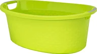 Kosze na bieliznę - Kosz na pranie BranQ Bawełna 60L Wanna na pranie Plastikowa wanna na pranie Kosz na pranie owalny duży Zielony - miniaturka - grafika 1