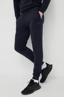 Spodnie męskie - Guess spodnie dresowe męskie kolor granatowy gładkie - miniaturka - grafika 1