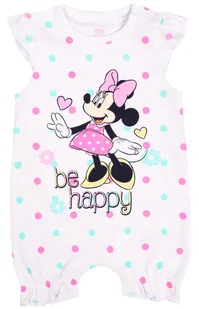Biały rampers z kolorowym wzorem Myszki Minnie 9-12 m 80 cm - Rampersy - miniaturka - grafika 1