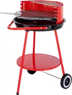 Grille - Activa Grill okrągły z półką Lios Riegos, czerwony, 53x53 cm - miniaturka - grafika 1