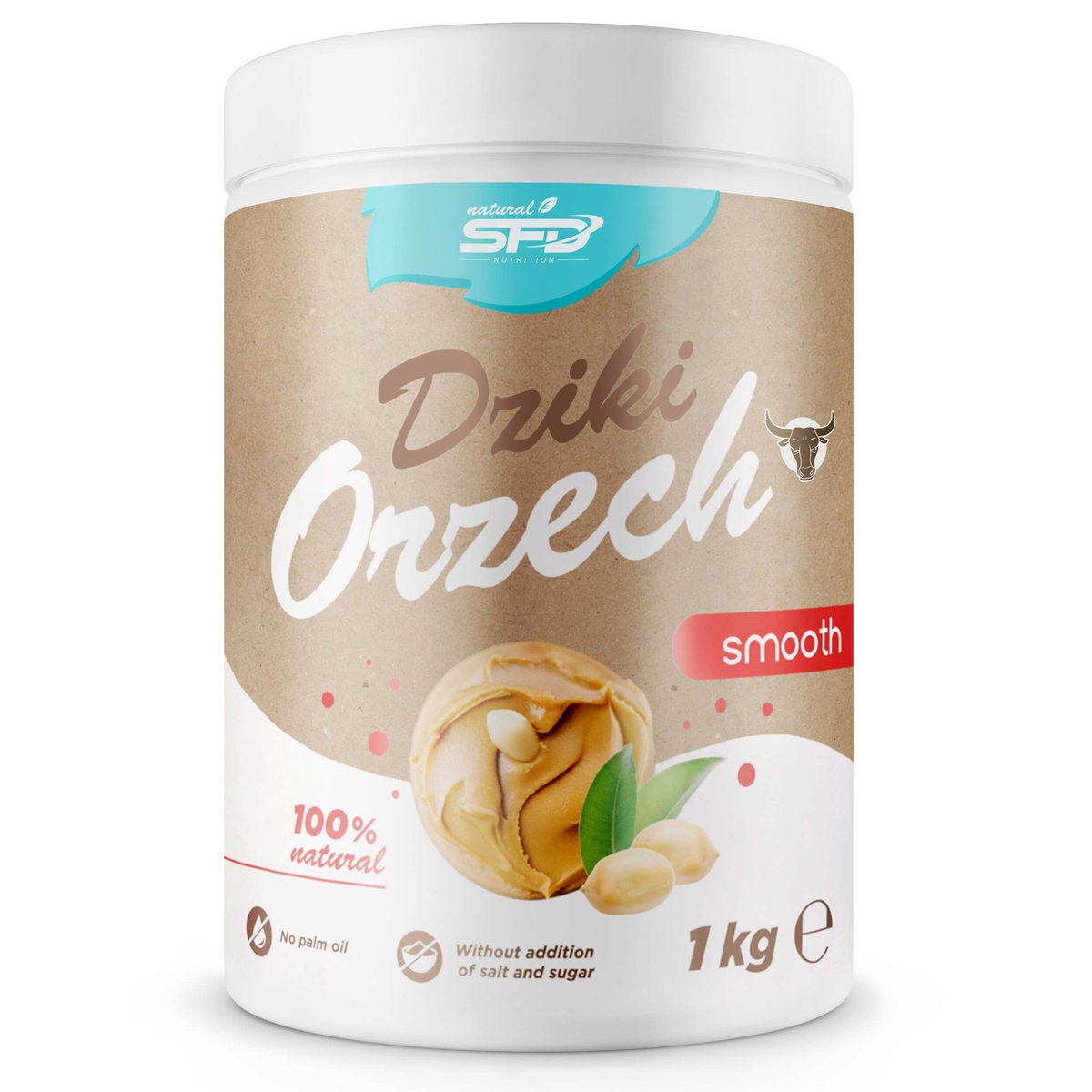 Sfd Dziki Orzech Smooth 1000G Gładki Masło Orzechowe Krem Orzechowy Keto