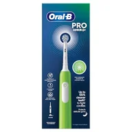 Szczoteczki do zębów dla dzieci - Oral-B Elektryczna szczoteczka do zębów Pro Junior, 1 zielony uchwyt, 1 głowica szczoteczki do zębów, zaprojektowana przez Braun, dla dzieci w wieku od 6 lat - miniaturka - grafika 1