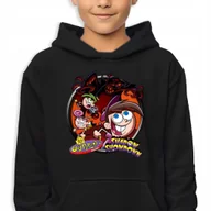 Bluzy dla dziewczynek - Bluza Dziecięca Z Kapturem Czarna Wróżkowie Chrzestni Showdown Wzory 128 Cm - miniaturka - grafika 1