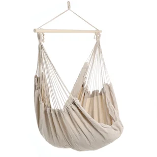 Fotel hamakowy kremowy 185x130x155cm - Hamaki Fotel hamakowy kremowy 185x130x155cm - Hamaki - miniaturka - grafika 1
