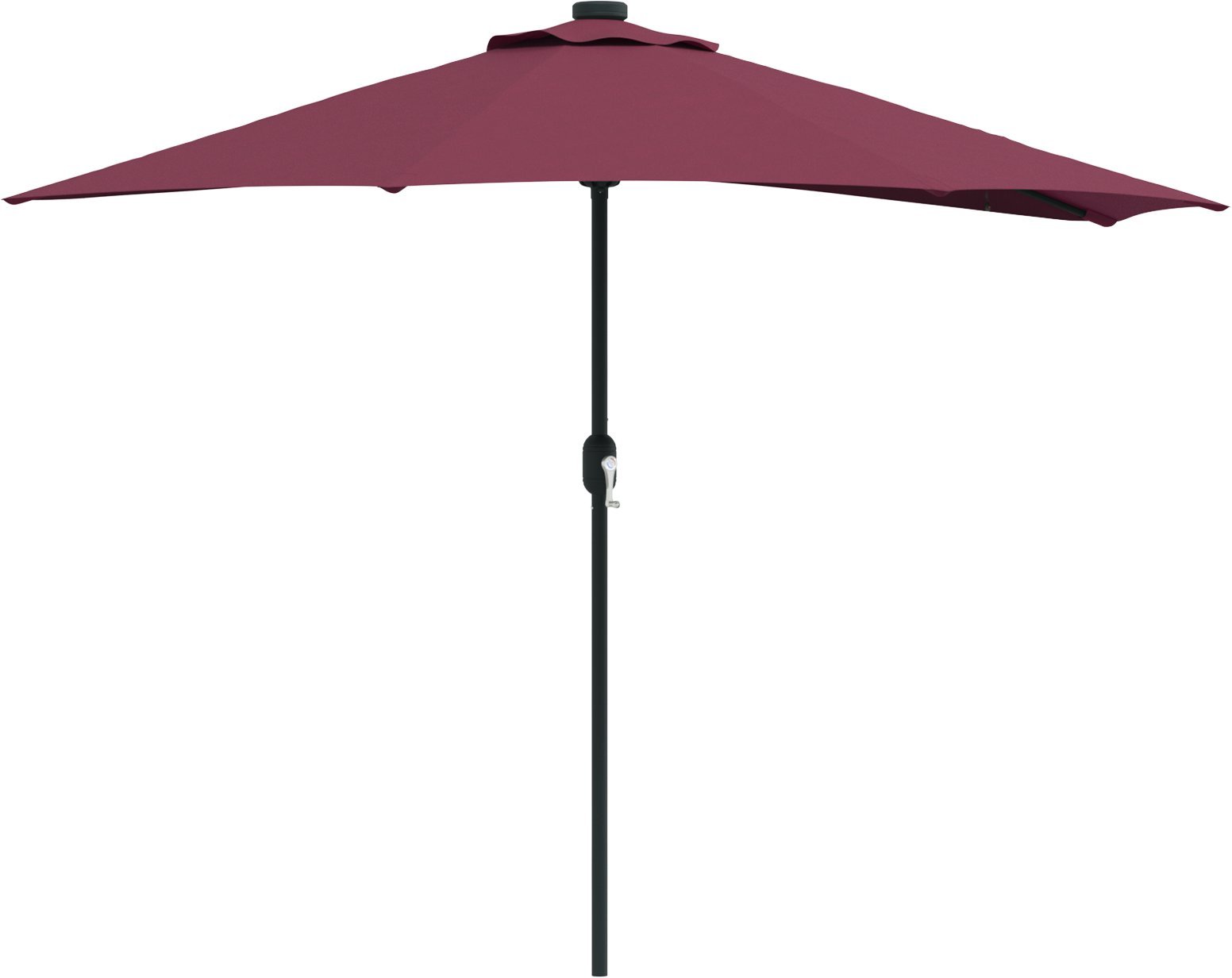 vidaXL Parasolka ogrodowa Bordowy 294 x 150 x 224 cm tkanina