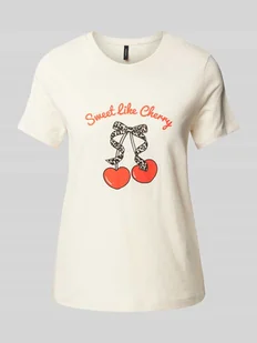 T-shirt o kroju regular fit z czystej bawełny model ‘VANESSA’ - Koszulki i topy damskie - miniaturka - grafika 1