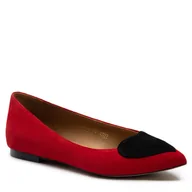 Baleriny - Baleriny R.Polański 912 - Czerwony Zamsz - miniaturka - grafika 1