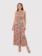 Sukienki - Sukienka midi z wielokolorowym nadrukiem DA1751 MULTI - miniaturka - grafika 1