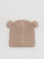 Czapki damskie - Reserved - Czapka z uszkami - beżowy - miniaturka - grafika 1